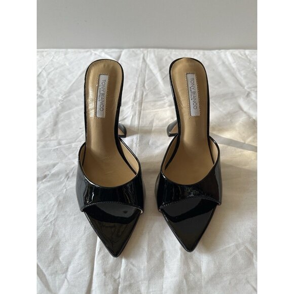 Tony Bianco Marcel Sandals Heels Black Patent Leather - Picture 3 of 7